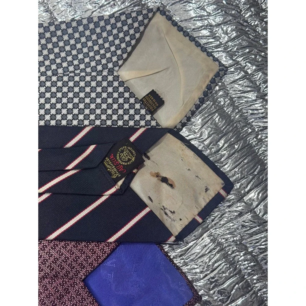 Lot of 5 Mens Neck Ties Ted Baker Brooks Brothers 346 Nautica Silk Designer